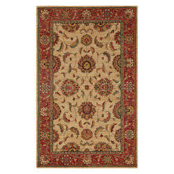 Living Treasures Runner Rug, Ivory/Rust